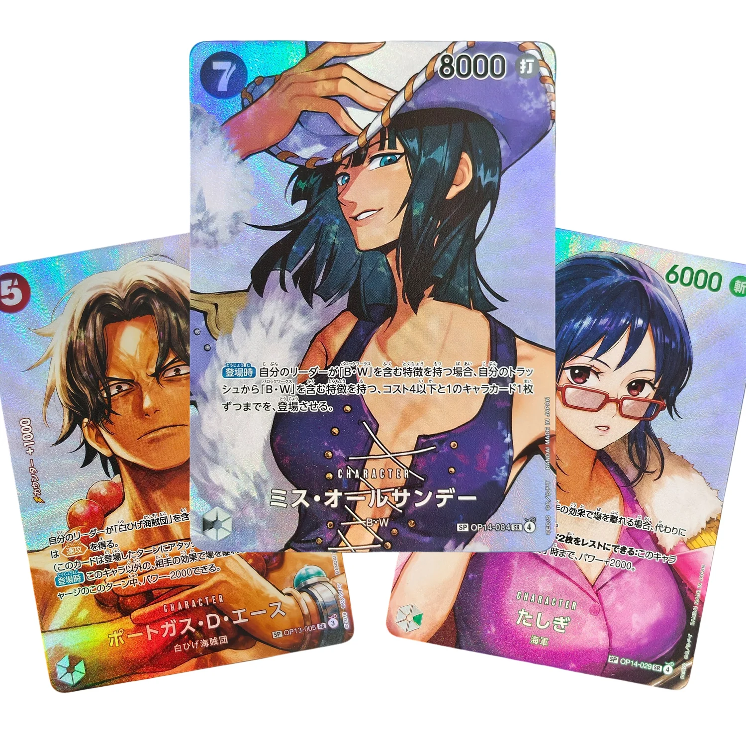 Tarjeta de Juego Coleccionable de One Piece (OP16) Hecha a Mano: Ms. All Sunday OP14-084, Ace ST15-005, Kuma, Cavendish, Tashigi, Katakuri