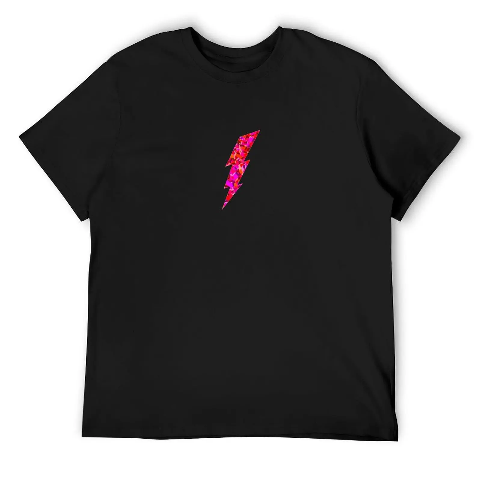 Pink funky lightening bolt T-Shirt oversizeds rapper graphic tees funny t shirts for men