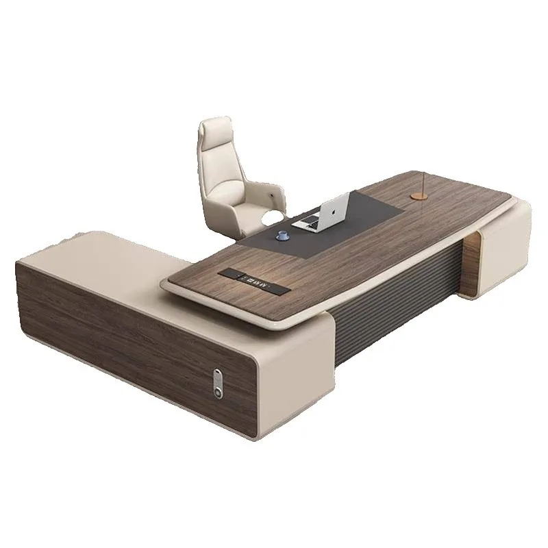 Light luxury boss desks and chairs, simple and modern manager, president paint leadership desk office furniture