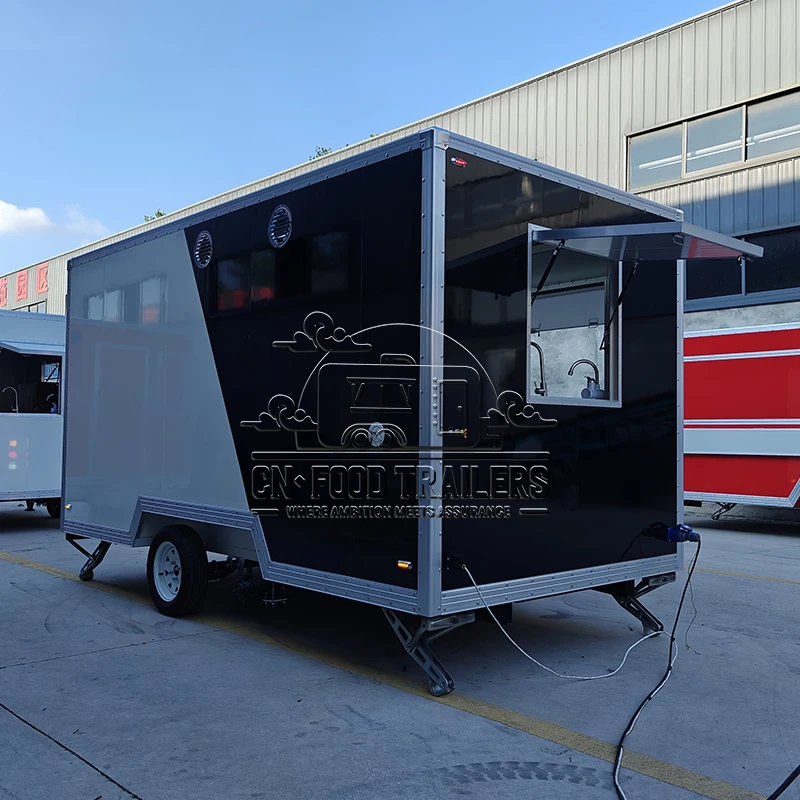 

CN Food Trailer Mobile Deli and Fast Food Concession Fully Equipped with Prep Counter Beverage Bar and Heating Lamps