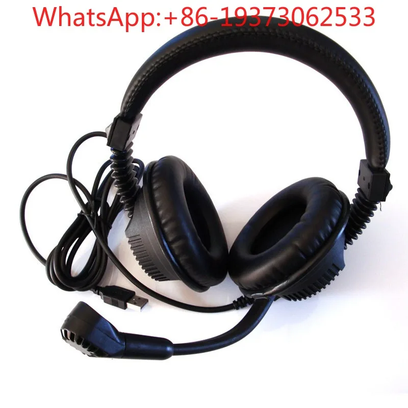 Headset, Special Headset for Human-machine Dialogue, USB Plug for Exam, with Its Own Sound Card