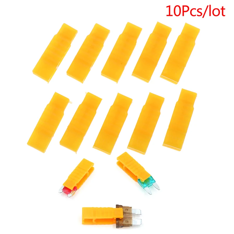 10Pcs Micro Car Fuse Puller Clip Yellow Plastic Plier Tweezers Installation Tool Automobile Extractor