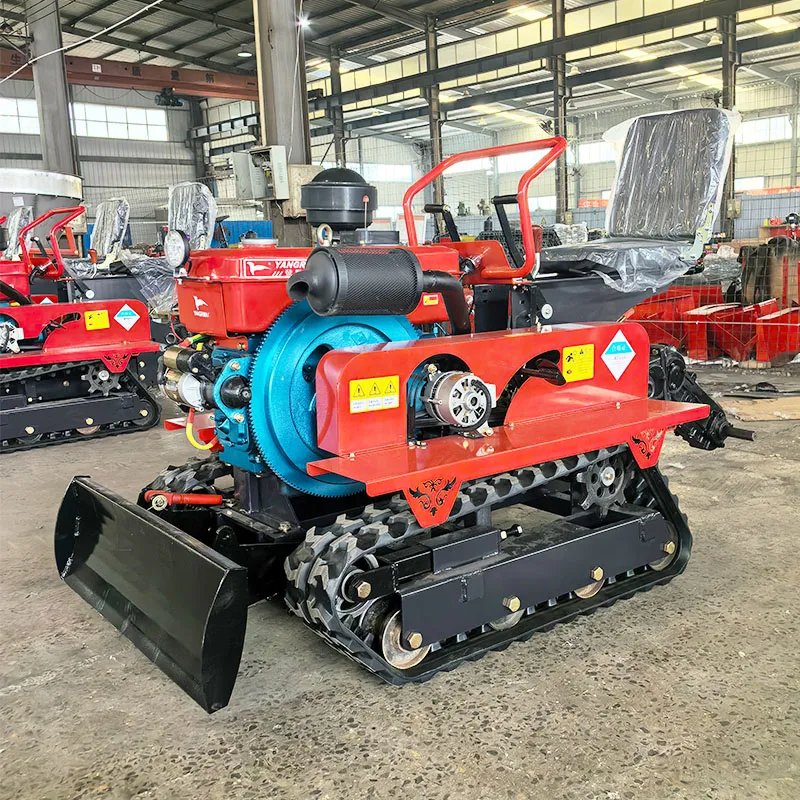 Customized Rotary Tiller 25HP 35HP Strong Power Small Crawler Tractor Tiller for Farmland Work