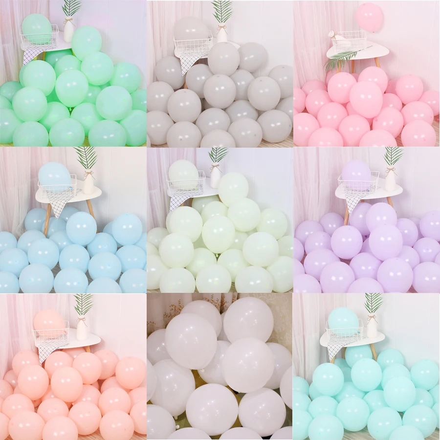 

5/10inch Macaron Latex Balloons Pastel Pink Mint Green Blue Balloons for Baby Shower Wedding Birthday Party Decor