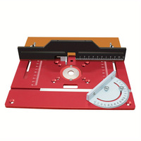 1set Aluminium Router Table Insert Plate Wood Milling Flip Board Table Saw Workbench With Miter Gauge Guide For Electric Trimmer