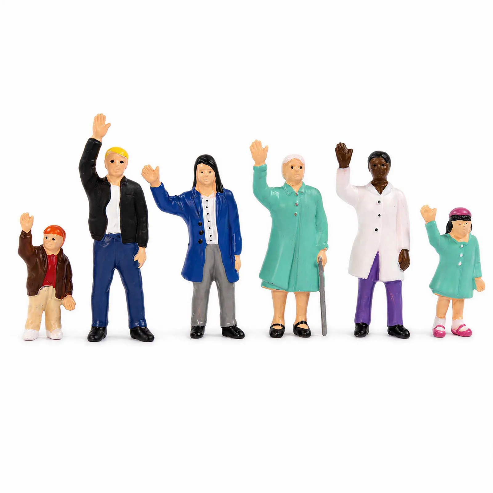 Model Railway O Scale 1:48 People Waving Painted Figure Set Pack of 6 HFPO7182
