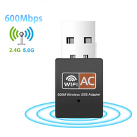 600Mbps USB WiFi Bluetooth Adapter 2in1 Dongle Dual Band 2.4G 5GHz USB Wi-Fi with Antenna PC Mini Computer Network Card Receiver