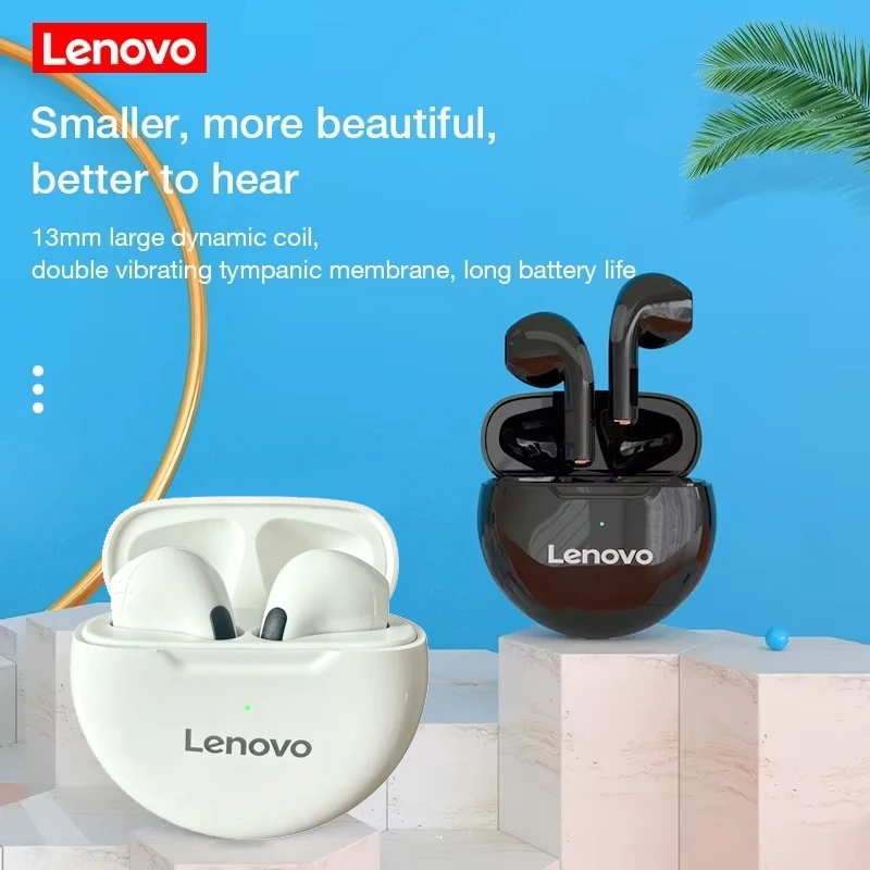 Original Lenovo HT38 TWS Earphones Wireless Bluetooth 5.2 Sport Noise Reduction Headphones Touch Control Colorful Light Earbuds