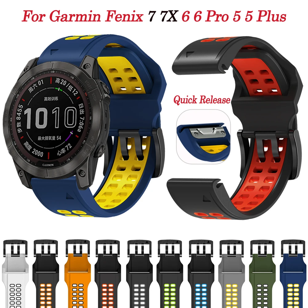 

New Silicone 22mm Smart Watch Band Straps For Garmin Fenix 7 6 Pro 5 Plus-Epix/instinct Quick Release Watchbands Bracelet Correa