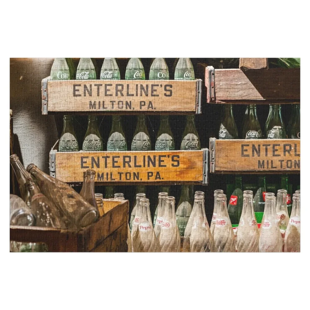 Vintage Soda Bottles and Crates Jigsaw Puzzle Customized Gifts For Kids Personalized For Kids Customized Kids Gift Anime Puzzle