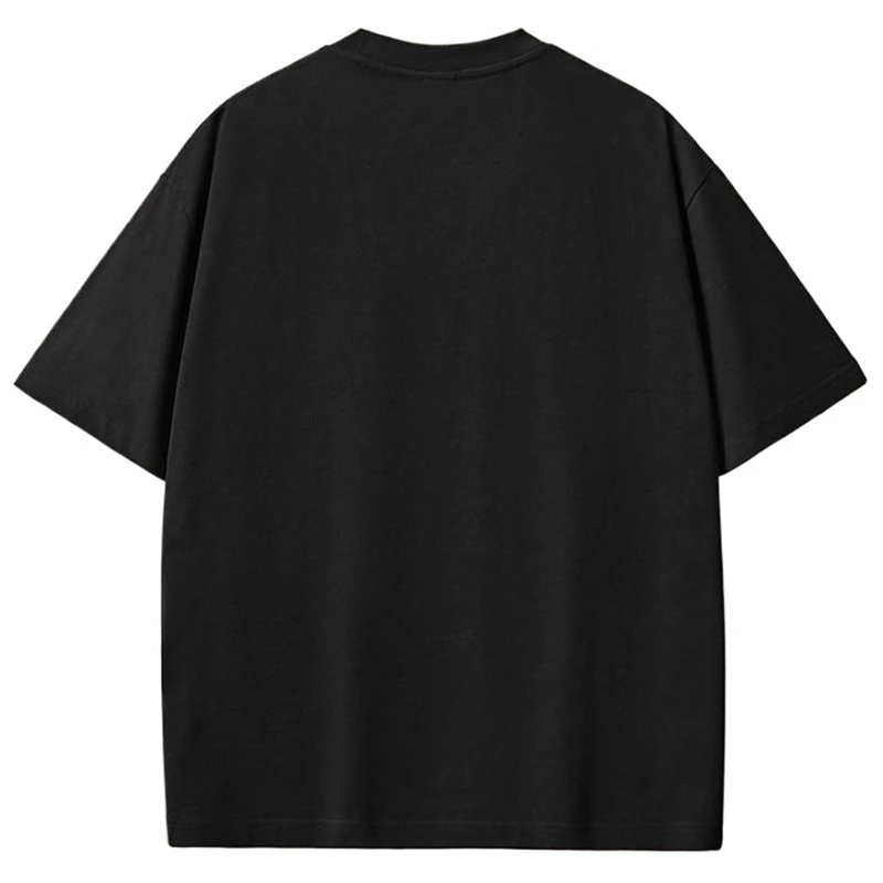 Lyprerazy Chinese Style Carp Embroidery Short-sleeved Men's T-shirt Summer National Tide Original Cotton Oversized Tee Shirt