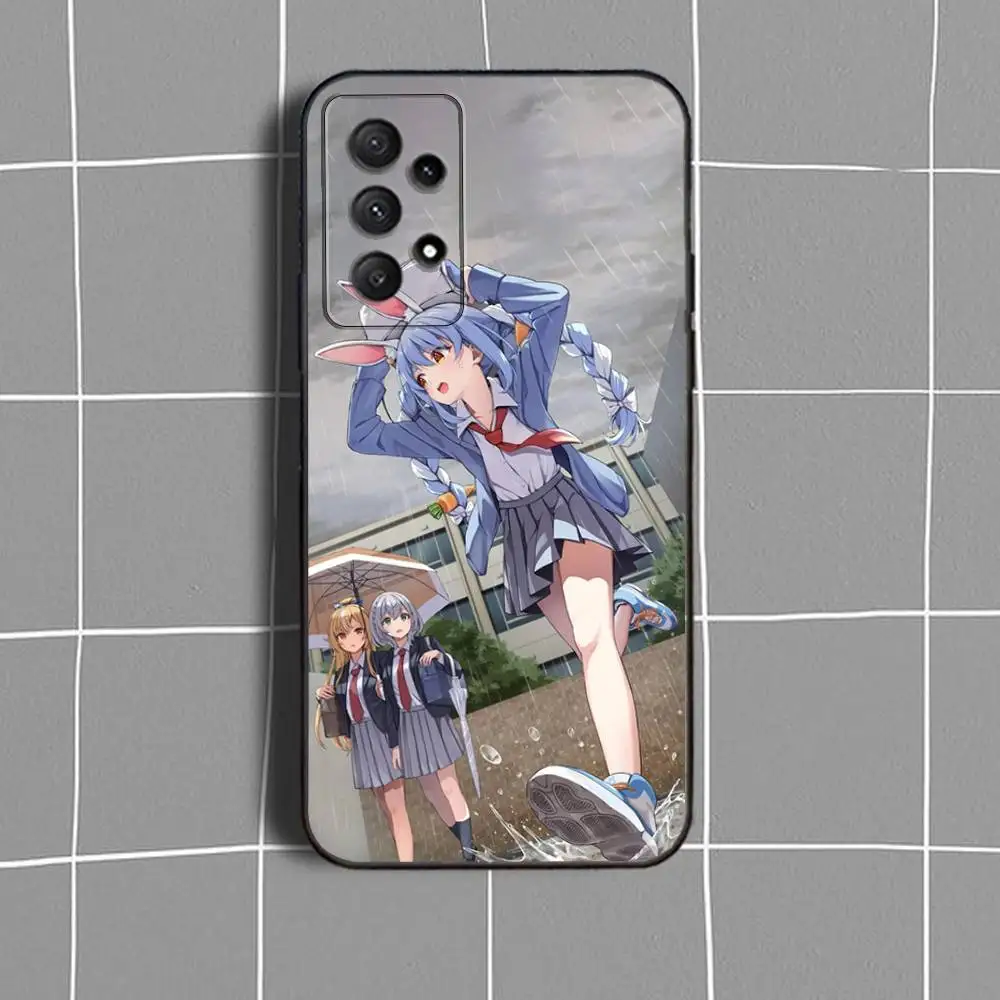 U-Usada-s Pekora H-Hololive Phone Case For Samsung Galaxy A 91,80,73,72,71,53,52,51,22,5G Shockproof Soft Black Cover