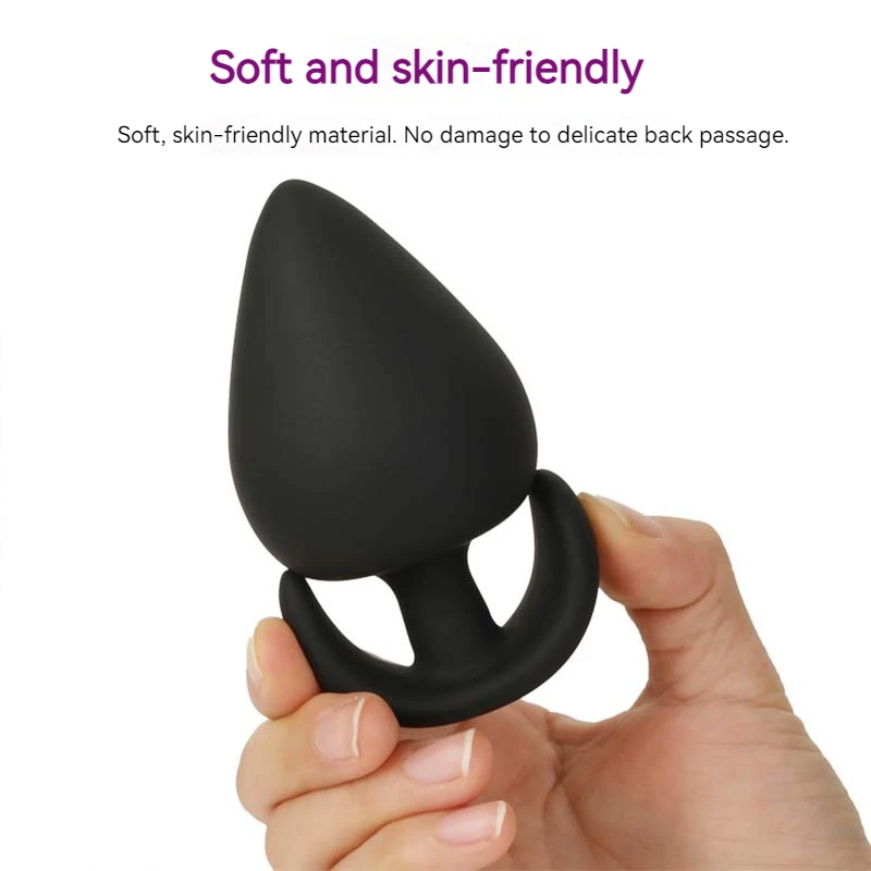 5 Sizes Anal Plug Safe Silicone Round Anal Butt Plug Unisex Wearable Stopper Adults Sex Toys for Men/Women Trainer for Men/Women image 5