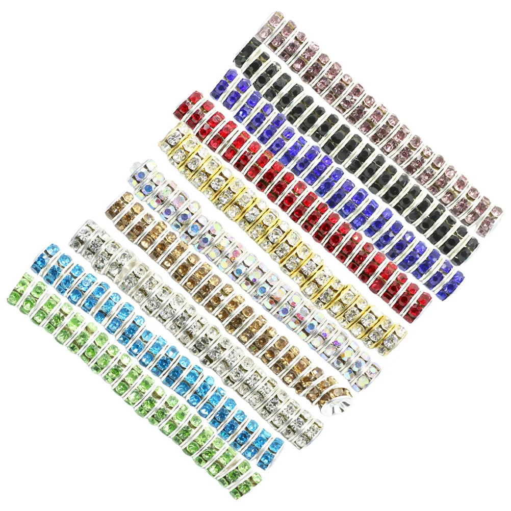 

200Pcs Assorted Glass Spacer Beads for Jewelry Making DIY Crafts Beautiful Bead Charms for Bracelets Necklaces Decorations