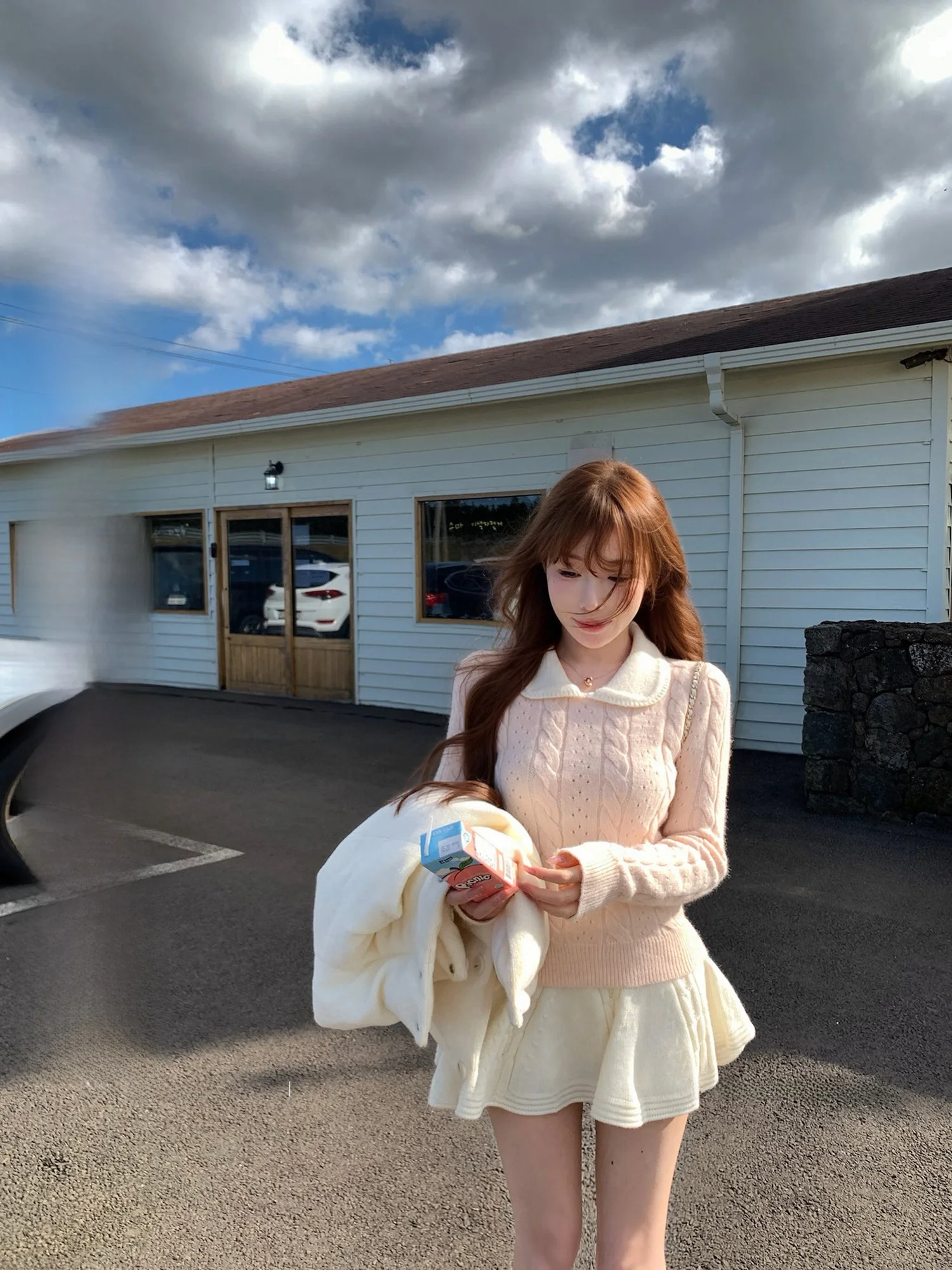 

Розовый вязаный свитер с воротником-стойкой для женщин, осенне-зимний, приталенный, мягкий, удобный, с длинными рукавами