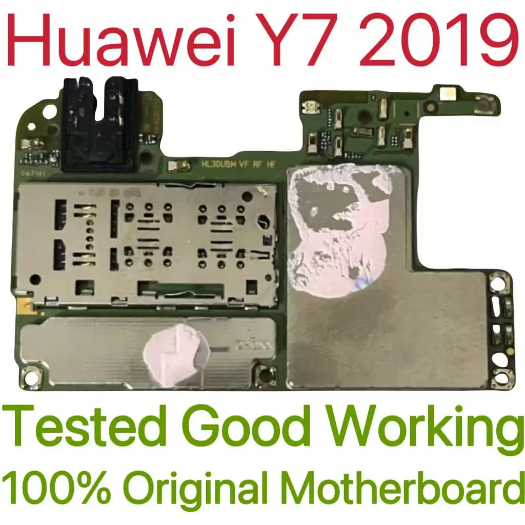Global Version Original Unlocked Motherboard for Huawei Y7 2019 Tested Circuit Plate Main Logic Board for Huawei Y7 2019