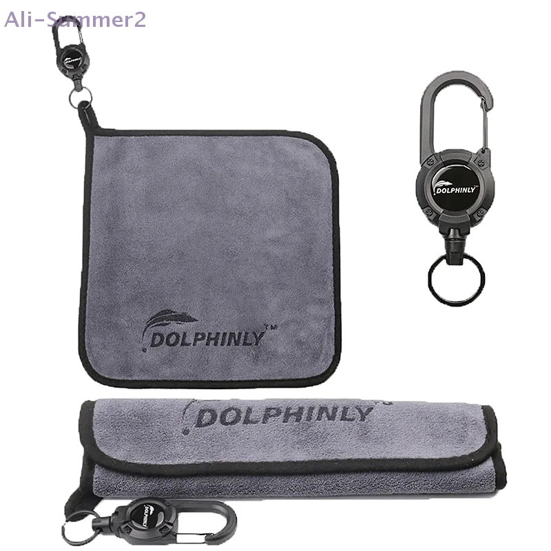 Portable Buckle Fishing Towel With Thickened Anti Slip And Hand Wiping Properties Absorbent Cotton Towel Outdoor Fishing Tool
