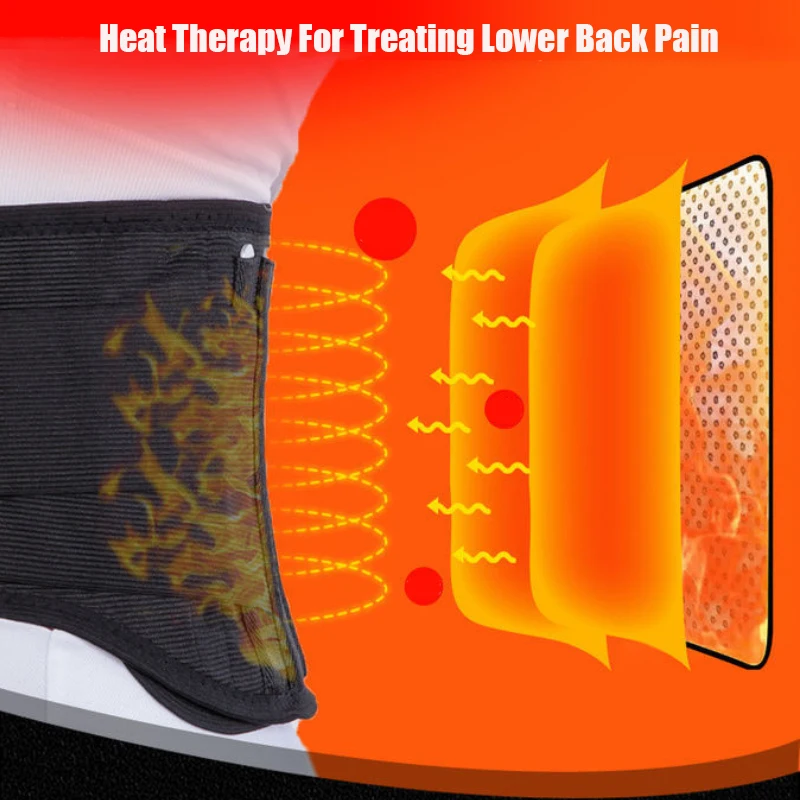 1Pcs Electric Heating Waist Massager Vibration Hot Compress Back Massage Lumbar Brace Belt Back Support Blood Circulation