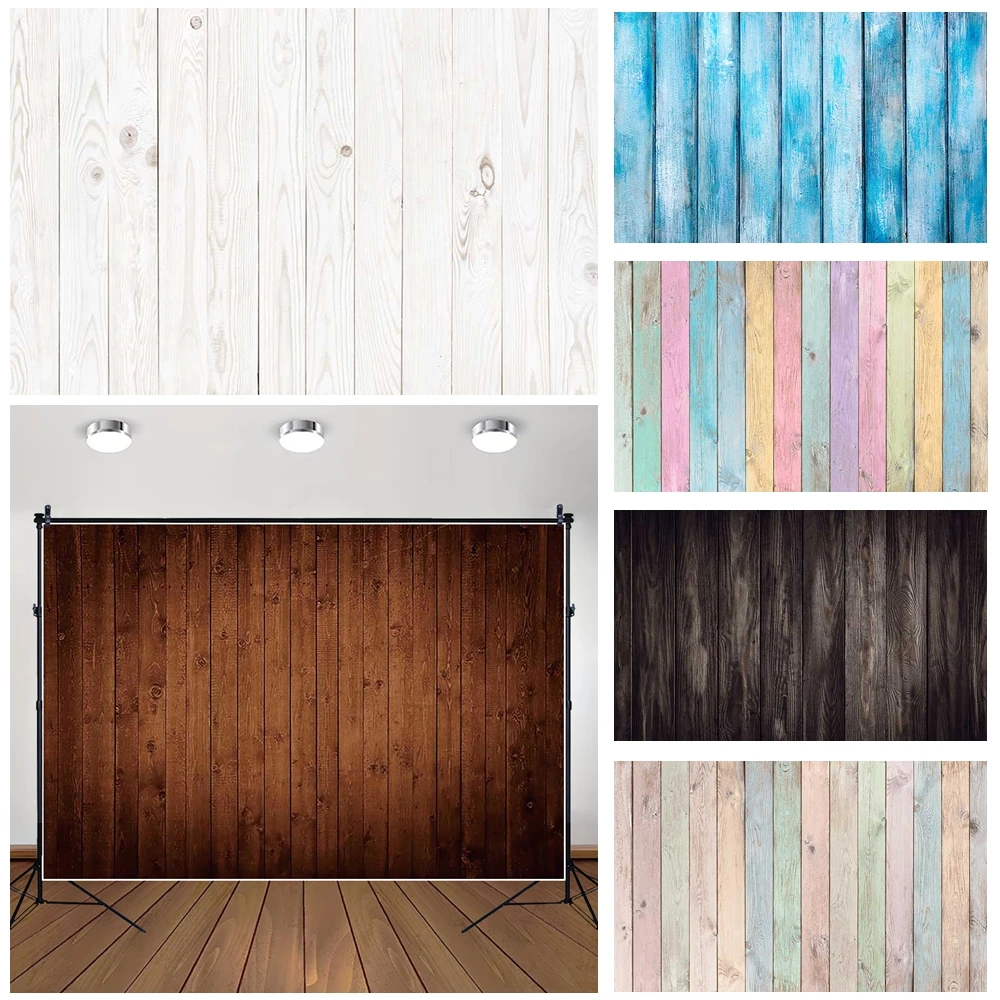 

MOON.QG Wallpaper Wooden Plank Brown Photography Backdrop Photo Zone Wall Wedding Photo Background Baby Shower Gender Reveal