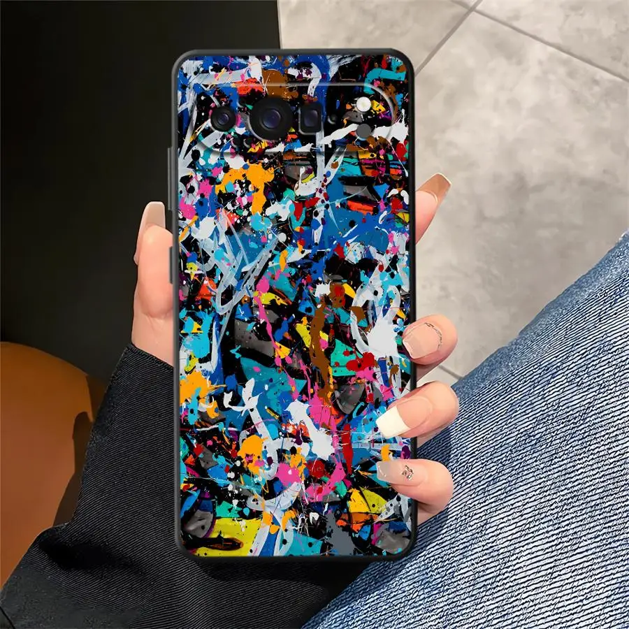 Funda Phone Cover Case for Google Pixel 10A 10 9 Pro XL 6a 7a 9a 8a 6 7 8 Pro Abstract Paint Splatter view 4
