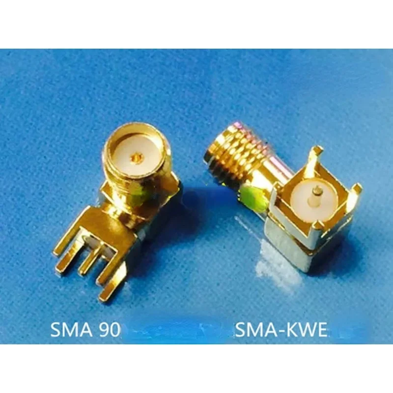 

5PCS SMA Offset Foot 1.6MM Spacing Bent RF SMA-KE Inner Hole Pin Antenna Base Connector Direct Beat