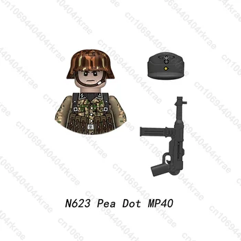 二戰德國海軍人物積木,包括海軍水兵、士兵、潛水艇指揮官、戰士和武器零件,兒童玩具 10 最佳銷售 樂高二戰德國士兵 - №2