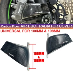 100MM & 108MM Motorcycle Accessories Front Caliper Radiator Cover Air Ducts Brake Cooling Mounting Modified Parts Carbon Fiber