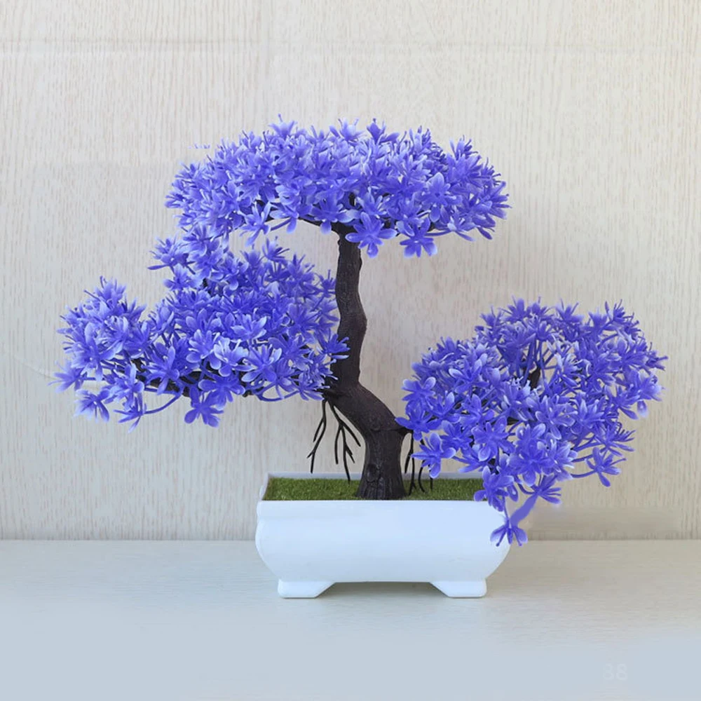 Guest Greeting Pine Tree Potted for Table Centerpiece Indoor Home Office Shop Decor with Natural-Looking Foliage