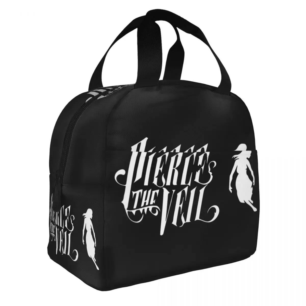 Custom Rock Music Band Pierce Veil Thermal Insulated Lunch Bag Women Portable Lunch Tote Outdoor Camping Travel Storage Food Box