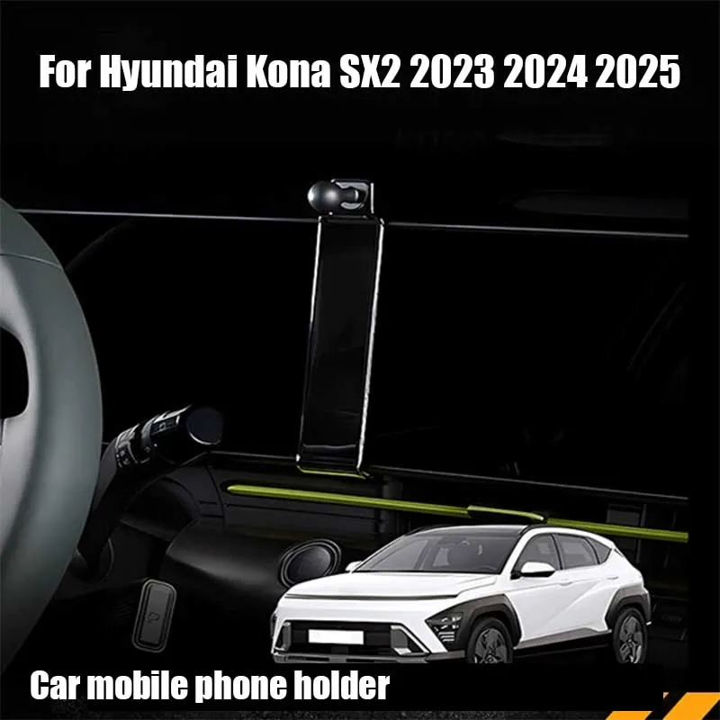 Para hyundai kona sx2 2023 2024 2025 suporte do telefone móvel montado no carro tela lcd suporte do telefone móvel