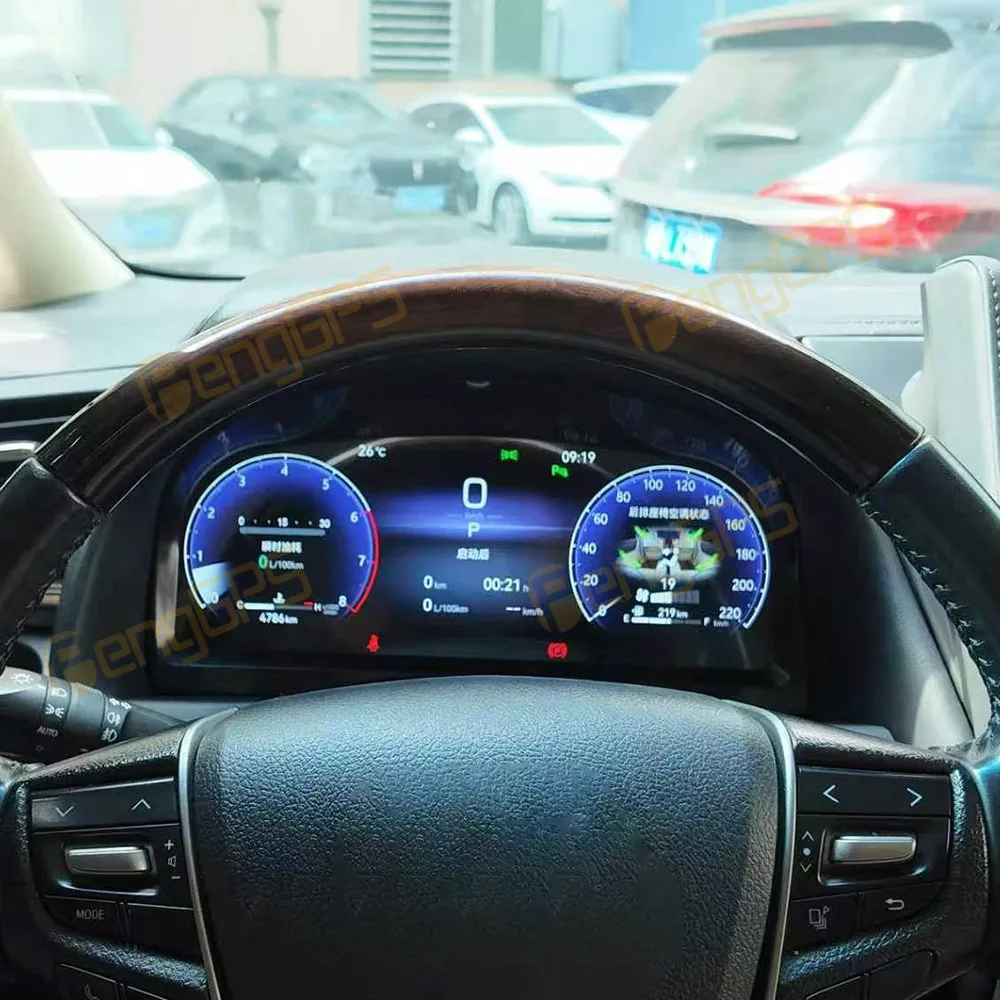 Car LCD Dashboard For Toyota Alphard 30 35 Upgrade to 40 series 2015-2019 Digital Cluster Instrument Panel Cockpit Speedometer