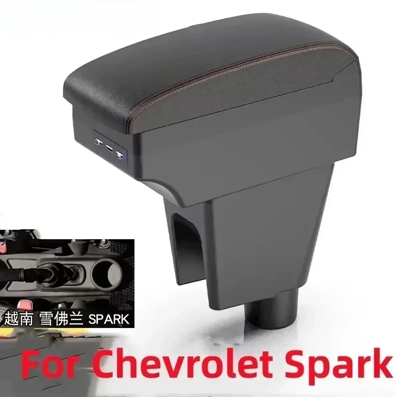 

For Chevrolet Spark III Aveo T200 Car Armrest Storage Box Car Interior Parts Accessories