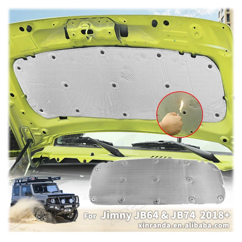 Car Car Engine Hood Heat Insulation Cotton for Suzuki Jimny 3 Door 5 Door 2019 2020 2021 2022 2023 2024 Sound Deadener Pad