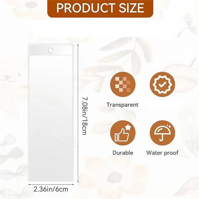 Practical-Clear PVC Bookmarks Protective Sleeves Clear Bookmark Sleeves Transparent Protector Film Wedding Photo Strip Sleeve