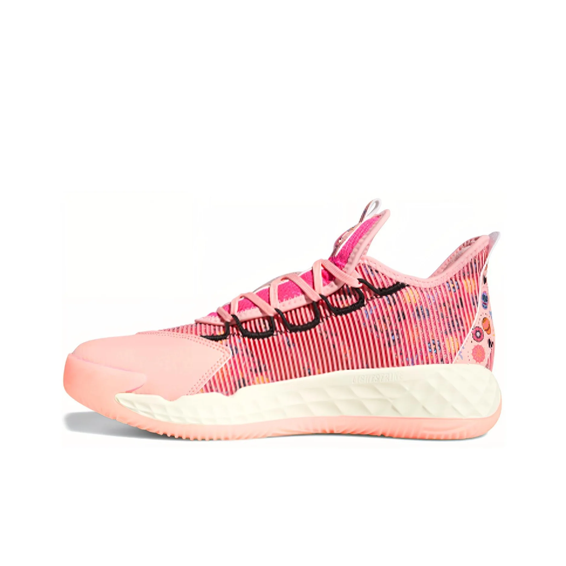 Adidas Pro Boost GCA Low Comfortable Round Toe Fabric Breathable Low top Boost Basketball Shoes Unisex Pink Black FZ3163