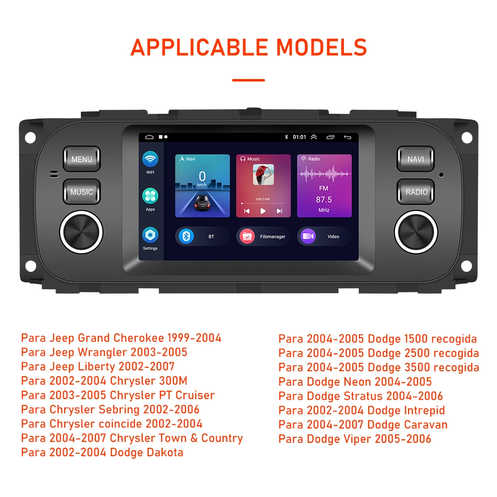 LeeKooLuu 2 Din Android 11 Car Radio GPS Wifi Wireless Carplay Player For JEEP Grand Cherokee Liberty Wrangler Chrysler Dodge