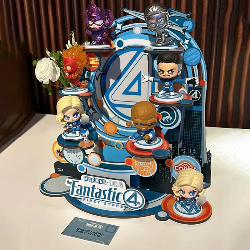

New Genuine Hot Toys Fantastic Four Cosbi Blind Box Marvel Mini Figure Collectible Toy Desktop Decor Trendy Toy Gift