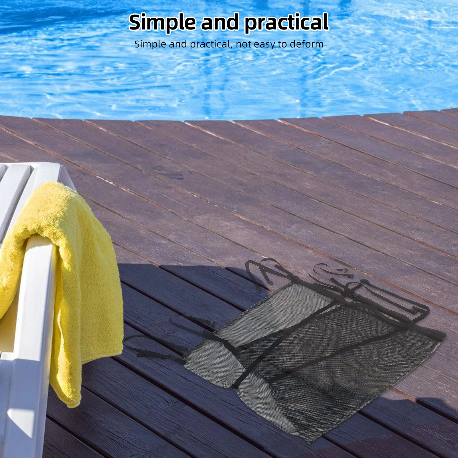 

Large Capacity Pool Storage Organizer Mesh Net For Floats Inflatable Hanging Durable Nylon Breathable Easy Clean Pool Storage