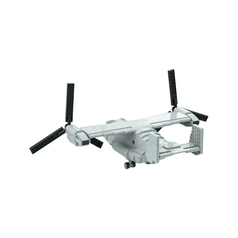 MOC Tiltrotor Transport Aircraft Building Blocks Set Vertical Take-Off Military Flight Model Assembly Adult Collection Gift