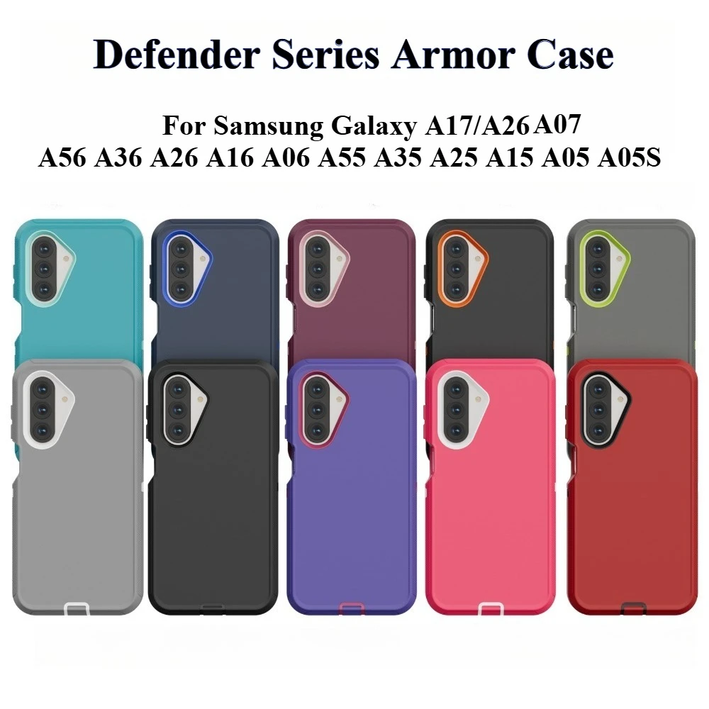 Militärische stoßfeste Defender-Handyhülle für Samsung Galaxy A37 A17 A07 A56 A36 A26 A16 A55 A35 Robuste OTT-Schutzhülle mit Clip – Detail 7