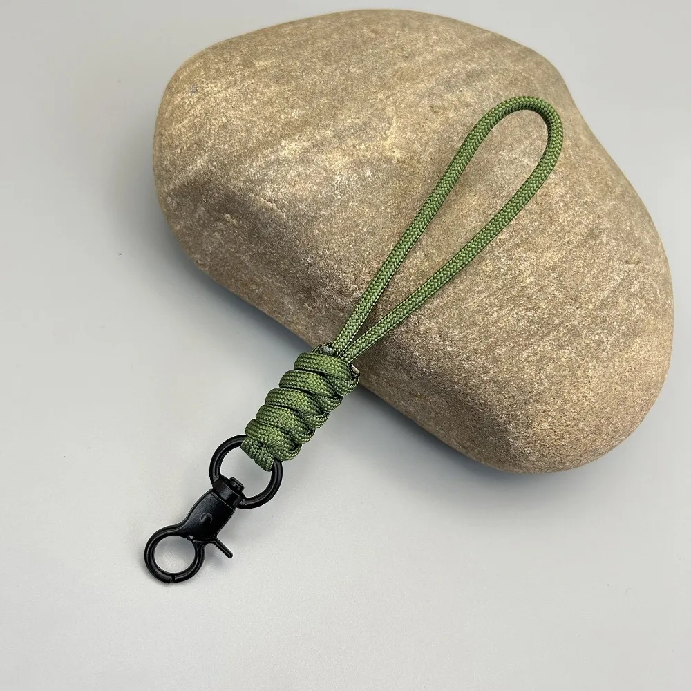 High Quality High Strength Paracord Keychain 5 Styles 155mm Lanyard Rotatable Buckle Neck Hanging Rope Outdoor Tool