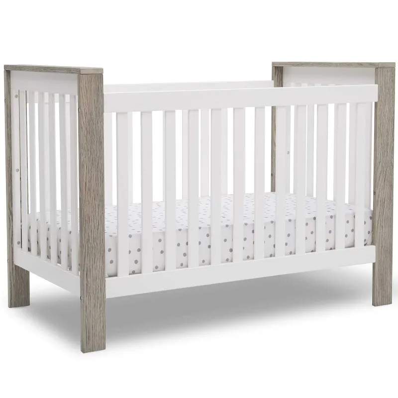 4-in-1 Convertible Crib, Bianca White/Textured Limestone