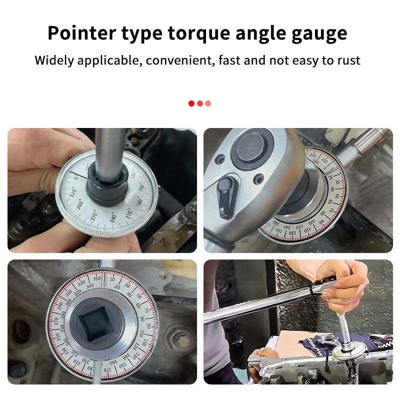 Torque Wrench Torquemeter Dial Hand Tool Auto Service Equipment Garage Calibrated In Degrees Automotive Tools Car Repairing 1PC