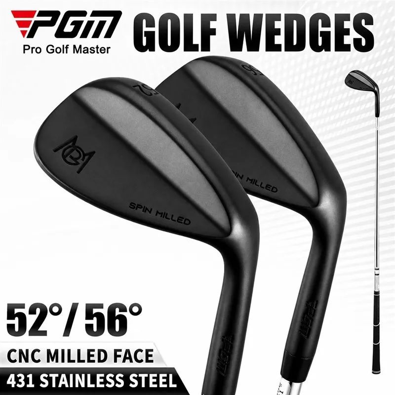 PGM SG012 Golf Wedge 52° 56° Sand Wedge CNC Milled Face 431 Stainless Steel Club with Steel Shaft for Bunker Chipping
