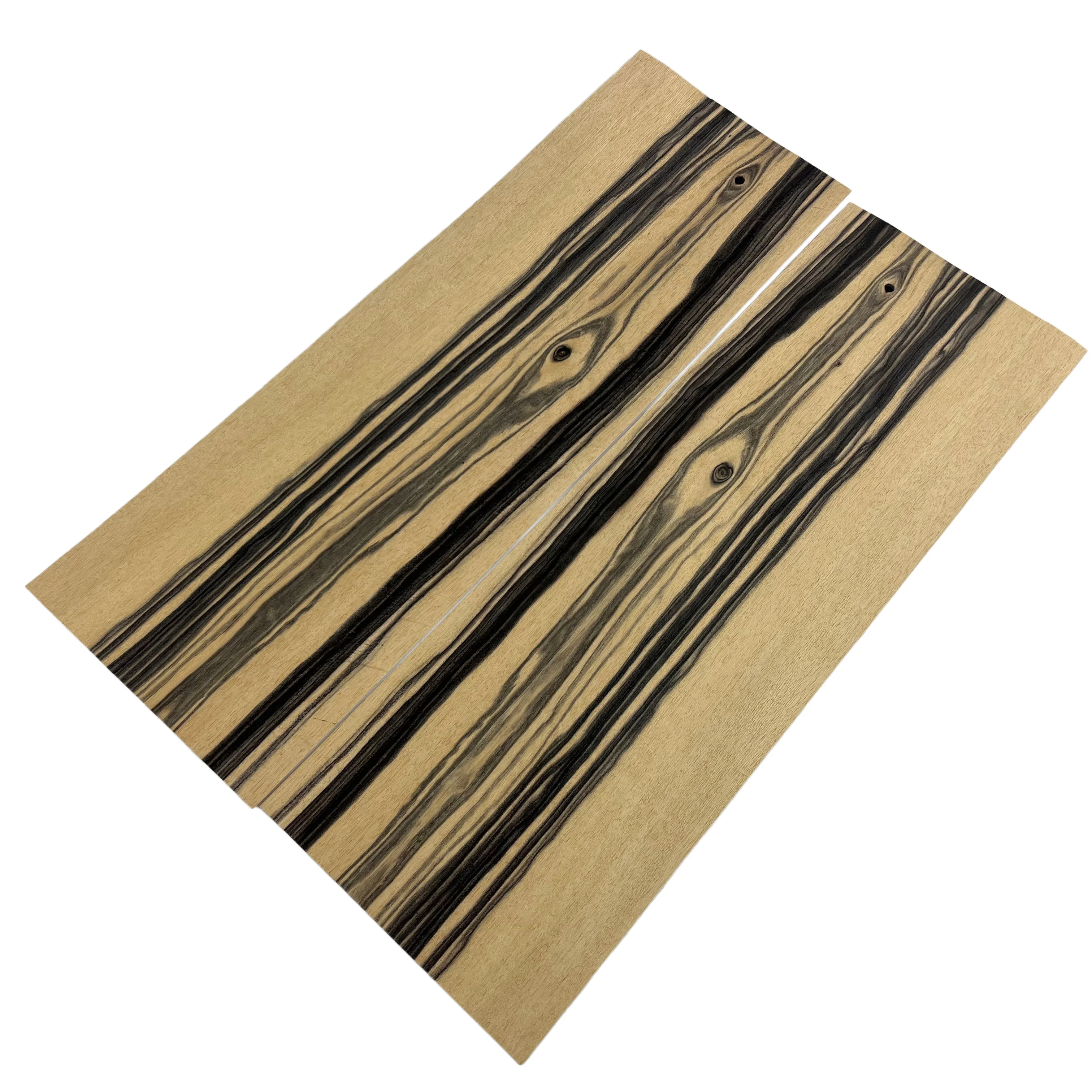 2pcs 50X16CM Bookmatch Black & White Ebony Ink Grain Veneer Guitar Top Piano Veneer