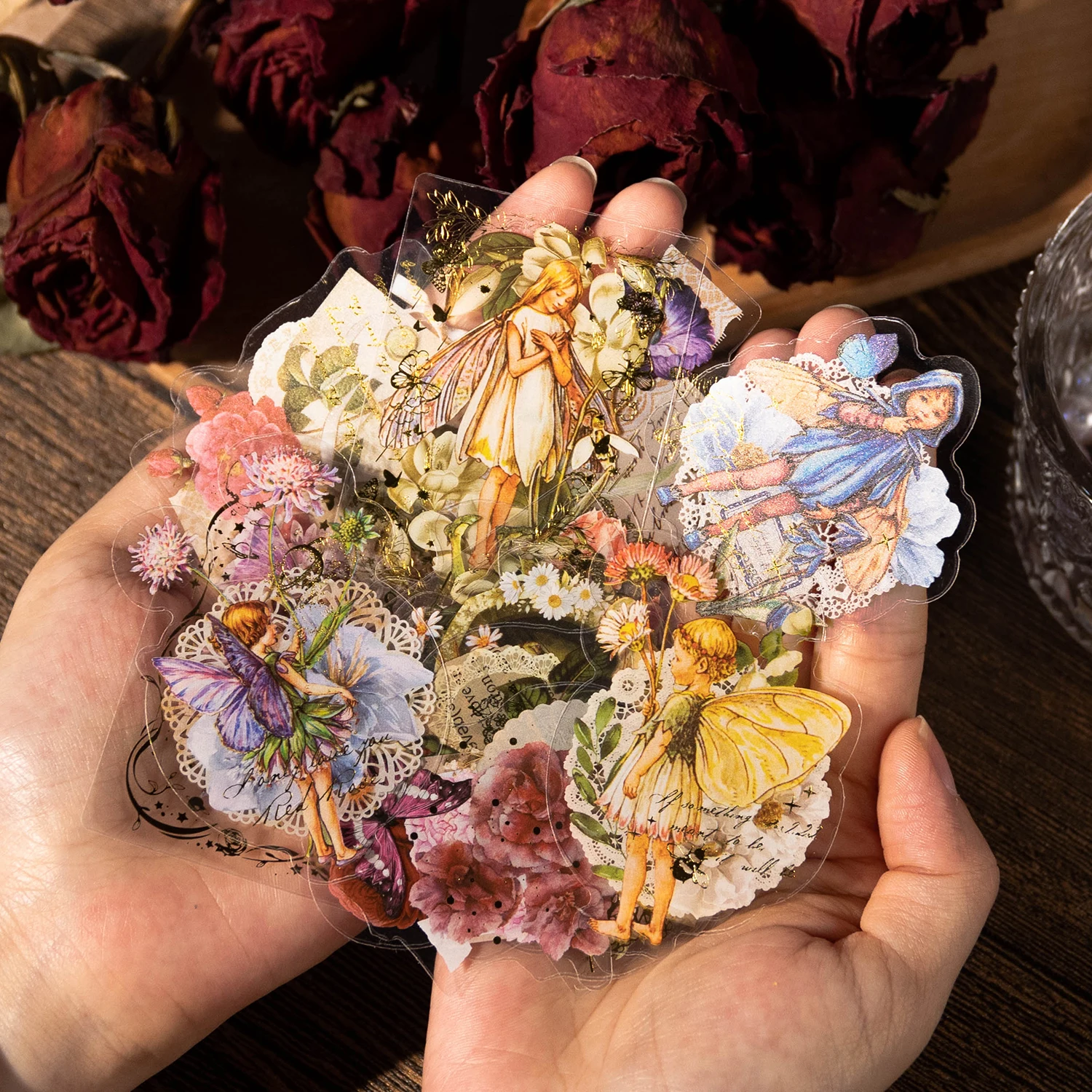 8Packs/Lot Grand Fantasia Retro Bronzing Huisdier Sticker