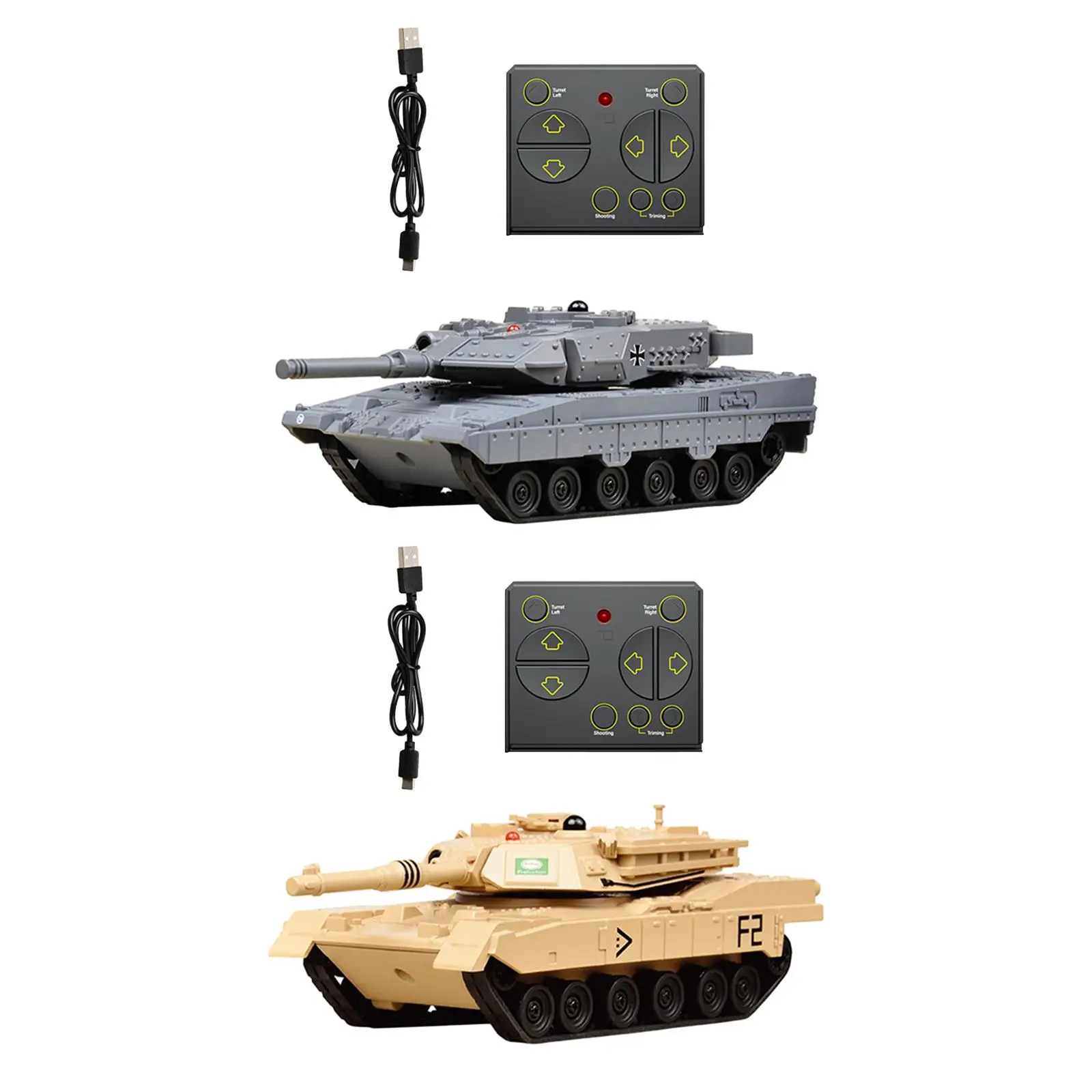 RC Battle Tank Durable Simulation Remote Control Tank Tank Model for Children Boys Girls Kids 3 4 5 6 7 8 Years Birhtday Gift