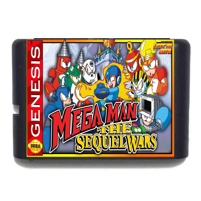 MD ميجا/روك مان تتمة الحروب الحلقة الأحمر 16 بت بطاقة اللعبة #1
