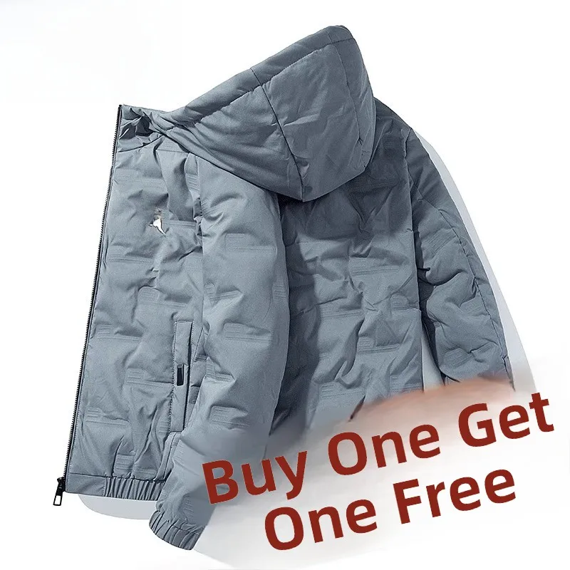 Chaqueta de Plumón ra Informal para Hombre, Abrigo de Moda Cálido y Transpirable para Exteriores con Cierre de Cremallera...