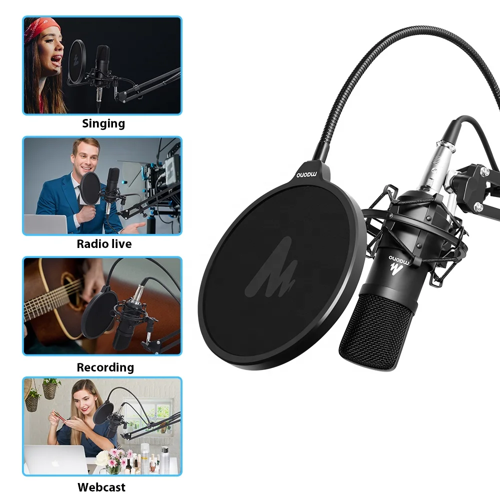 

MAONO Great Quality 120dB SPL Podcasting Studio Microphone Kit